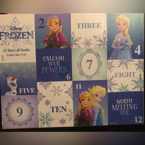 Disney Frozen 12 Days of Socks Ladies Size 9-11